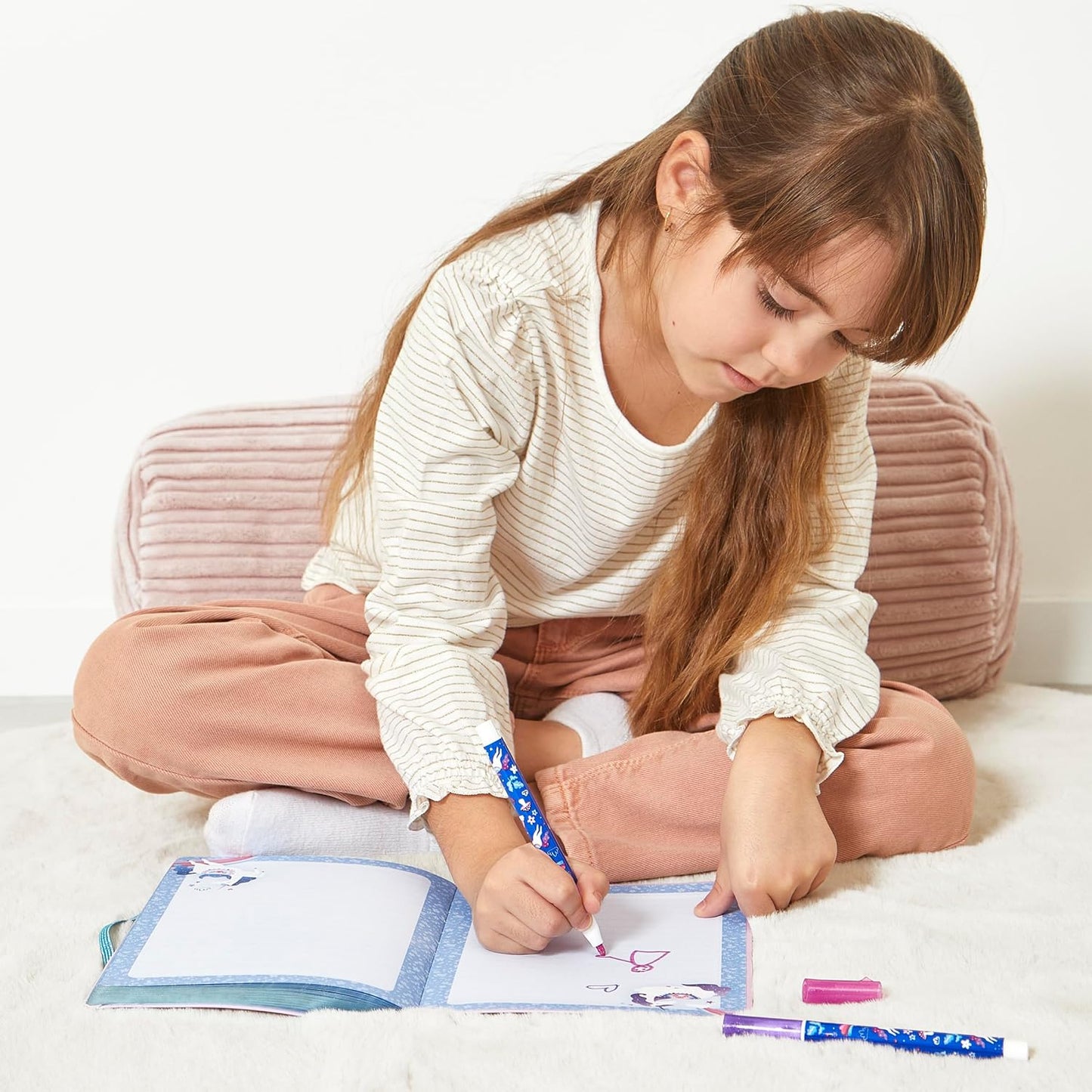 Janod - Caderno com Elástico - 144 Páginas - Tema Unicórnio - Formato A5 - Papelaria - Papelaria Unicórnio Presente para Meninas - 6 Anos ou Mais - J08932