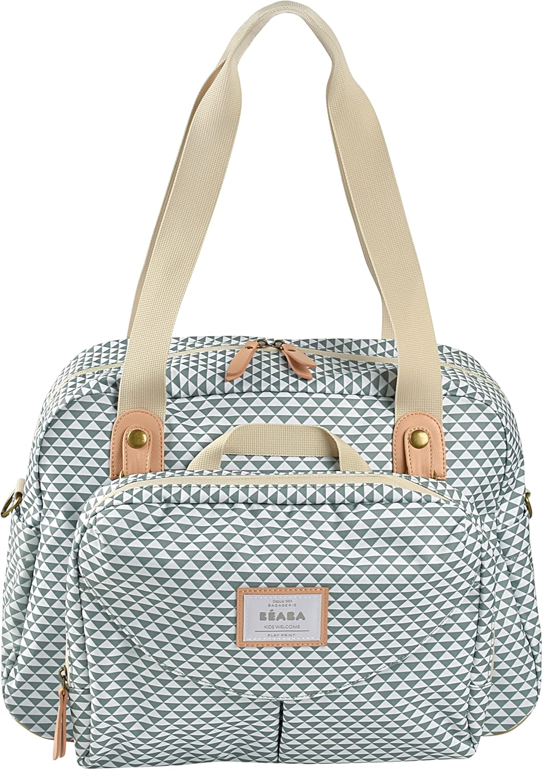 BÉABA - Genève II - Bolsa para Troca de Fraldas - Bolsa para Fraldas para Bebês e Recém-nascidos - Grande capacidade - Trocador - Bolsa isotérmica para lancheira - Sistema de fixação para carrinho