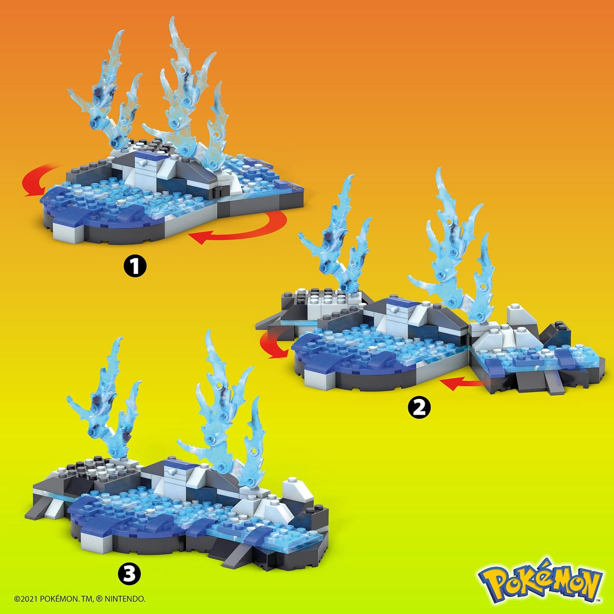 MEGA Conjunto de Montar Pokémon Evolução do Squirtle com 379 peças e peças especiais, brinquedo para crianças a partir de 8 anos, HDH93