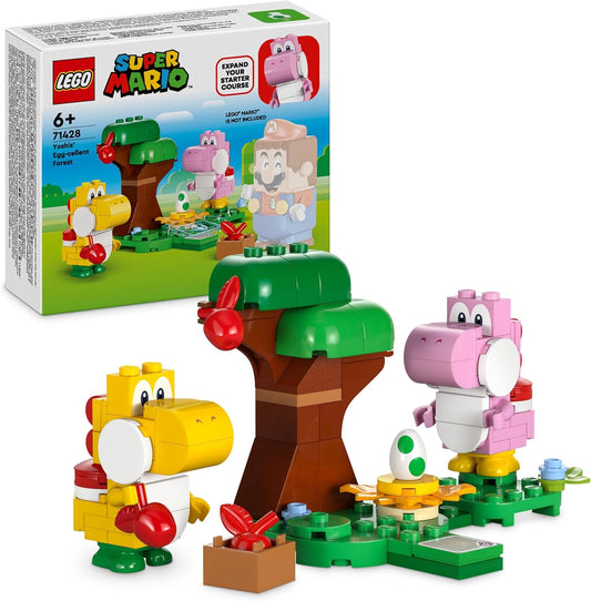 LEGO Super Mario Yoshis Egg Cell Forest Juego de expansión, juguete coleccionable para juegos de rol para niños, niñas y niños a partir de 6 años con 2 figuras de personajes Yoshi