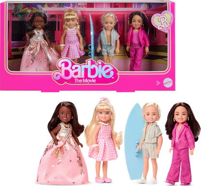 Barbie O Filme Chelsea - Conjunto Colecionável com 4 Bonecas, Incluindo Ken, Presidente e Gloria com Roupas Removíveis, JBH77