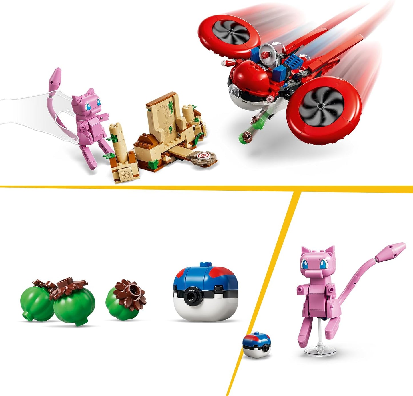 LEGO Pokémon SMART Play: Busca com Drone pelo Mítico Mew – Conjunto de Brinquedo Interativo Compatível, Inclui 3 Etiquetas SMART e 1 Figura Pokémon – Ideia de Presente para Meninos e Meninas a partir de 8 Anos – 72161