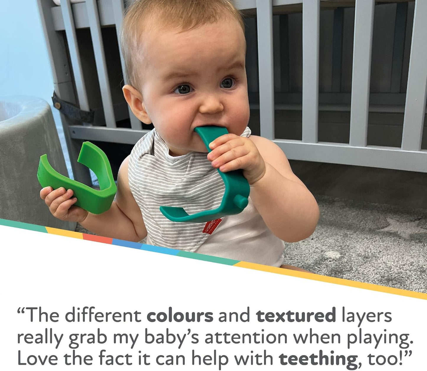 Nuby Brinquedo de dentição empilhável de abacate, multicolorido, tamanho único