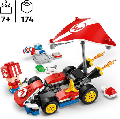 LEGO Super Mario: Mario Kart-Standard Kart, conjunto de brinquedos de carro para crianças, inclui uma figura de personagem sapo para jogo independente, presente de aniversário criativo para meninos e meninas com mais de 7 anos de idade