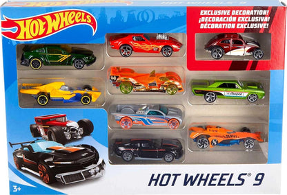 Hot Wheels Pacote de Presente com 9 Carrinhos (Modelos Podem Variar)