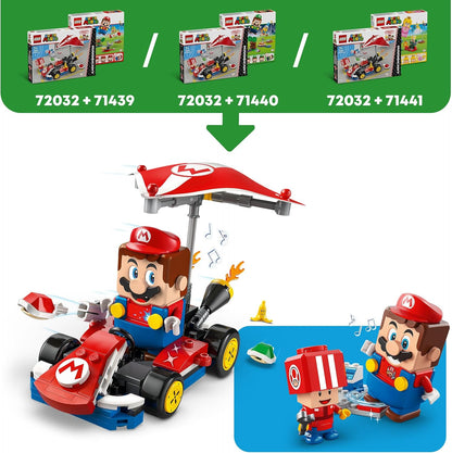 LEGO Super Mario: Mario Kart-Standard Kart, conjunto de brinquedos de carro para crianças, inclui uma figura de personagem sapo para jogo independente, presente de aniversário criativo para meninos e meninas com mais de 7 anos de idade