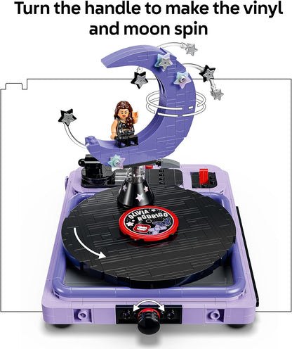 LEGO Edições "Concert Moon" da Olivia Rodrigo – Kit de Modelo de Toca-Discos com Disco de Vinil e Minifigura – Decoração para Quarto Infantil – Presente Musical para Adolescentes (Meninas e Meninos) e Fãs a partir de 14 Anos – 43029