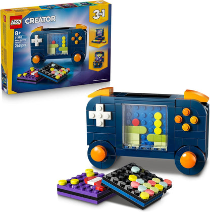 LEGO Creator Console de Jogos Retrô 3 em 1 - Transforma-se em uma Máquina de Arcade ou Computador com Teclado e Mouse - Ideia de Presente para Gamers a partir de 8 Anos - 31380