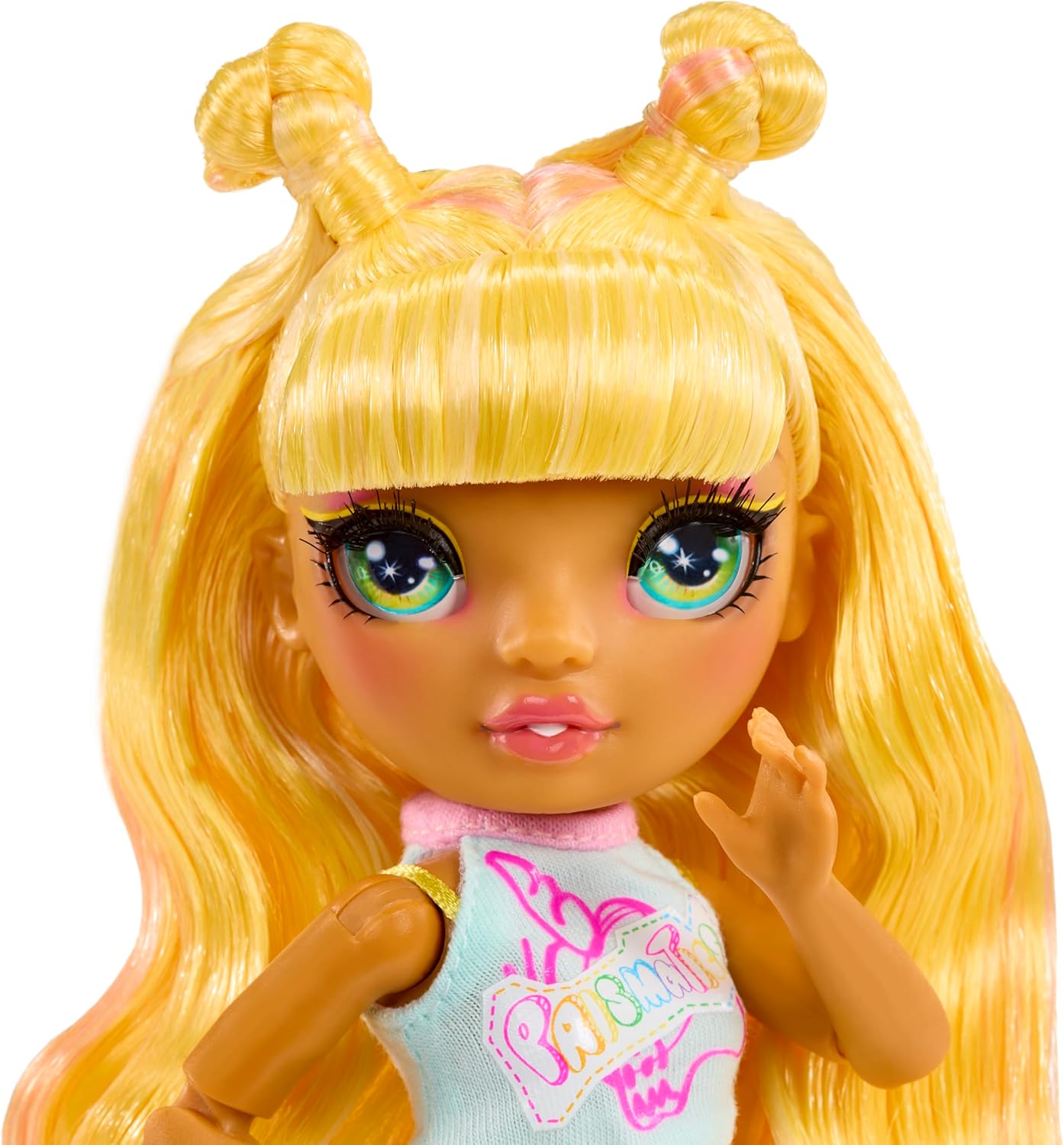 Rainbow High Junior High Rock Band - Sunny, Amarela - Boneca Fashion de 23cm com Guitarra, Personalizável com Adesivos, Articulada, Brinquedo Fofo para Crianças a partir de 4 Anos