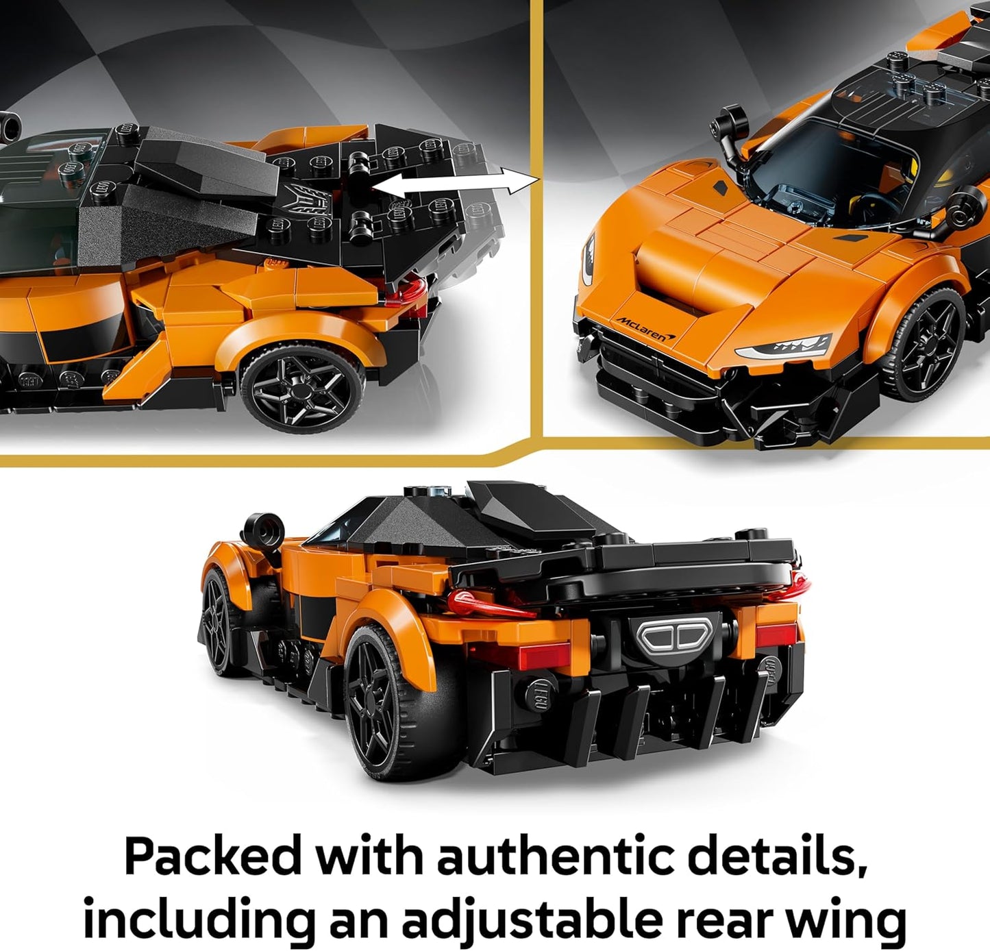 LEGO Speed Champions McLaren W1 Supercar - Kit de Modelo de Carro com Minifigura Colecionável de Piloto - Ideia de Presente de Aniversário para Meninos a partir de 9 Anos e Fãs de Automobilismo - 77257