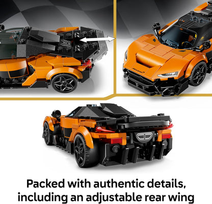 LEGO Speed Champions McLaren W1 Supercar - Kit de Modelo de Carro com Minifigura Colecionável de Piloto - Ideia de Presente de Aniversário para Meninos a partir de 9 Anos e Fãs de Automobilismo - 77257