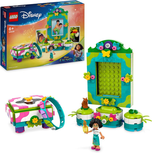 LEGO ǀ Porta-retratos e caixa de joias Disney Encanto Mirabel, brinquedo montável para crianças com pulseira vestível e miniboneca do personagem Mirabel Madrigal, presente para meninas e meninos de 6 anos ou mais 43239