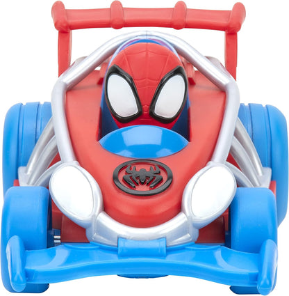 Veículo com Rodas e Teia do Homem-Aranha e Seus Incríveis Amigos da Marvel - Veículo de Fricção do Homem-Aranha - Apresenta o Super-Herói Homem-Aranha Embutido - Brinquedos com Seus Amigos Amigáveis da Vizinhança