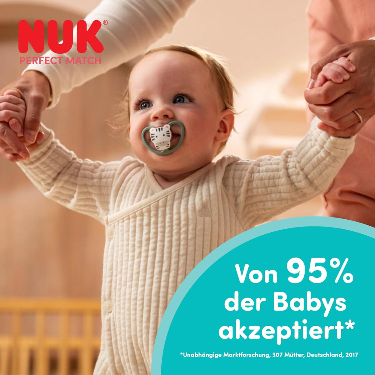 NUK Chupetas Perfect Match Air 6-18 Meses, Piel Sensible, Forma Ortodôntica