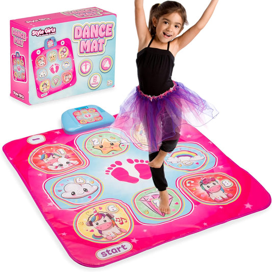 Style Girlz Tapete de Dança para Meninas - Tapete de Dança com Música do Reino Unido - Tapete de Dança Musical Infantil com 6 Modos de Jogo Divertidos - Adequado para Crianças a partir de 3 Anos