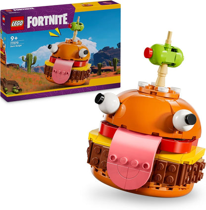 LEGO Conjunto de hambúrguer Fortnite Durrr, brinquedo de construção de personagens de videogame para meninos e meninas de 9 anos ou mais, figura colecionável, presente de aniversário criativo para crianças, adolescentes e jogadores