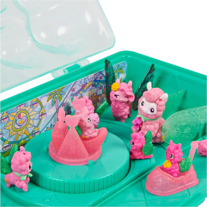 HATCHIMALS CollEGGtibles, Caja familiar Rainbow Llama con juego sorpresa, 10 personajes, 2 accesorios, juguetes para niños para niñas de 5 años en adelante