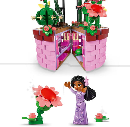 LEGO |  Vaso de flores Disney Encanto Isabela, brinquedo de flor de orquídea montável para crianças, meninas e meninos de 9 anos ou mais, com miniboneca de personagem de filme e cacto, divertido presente de aniversário 43237