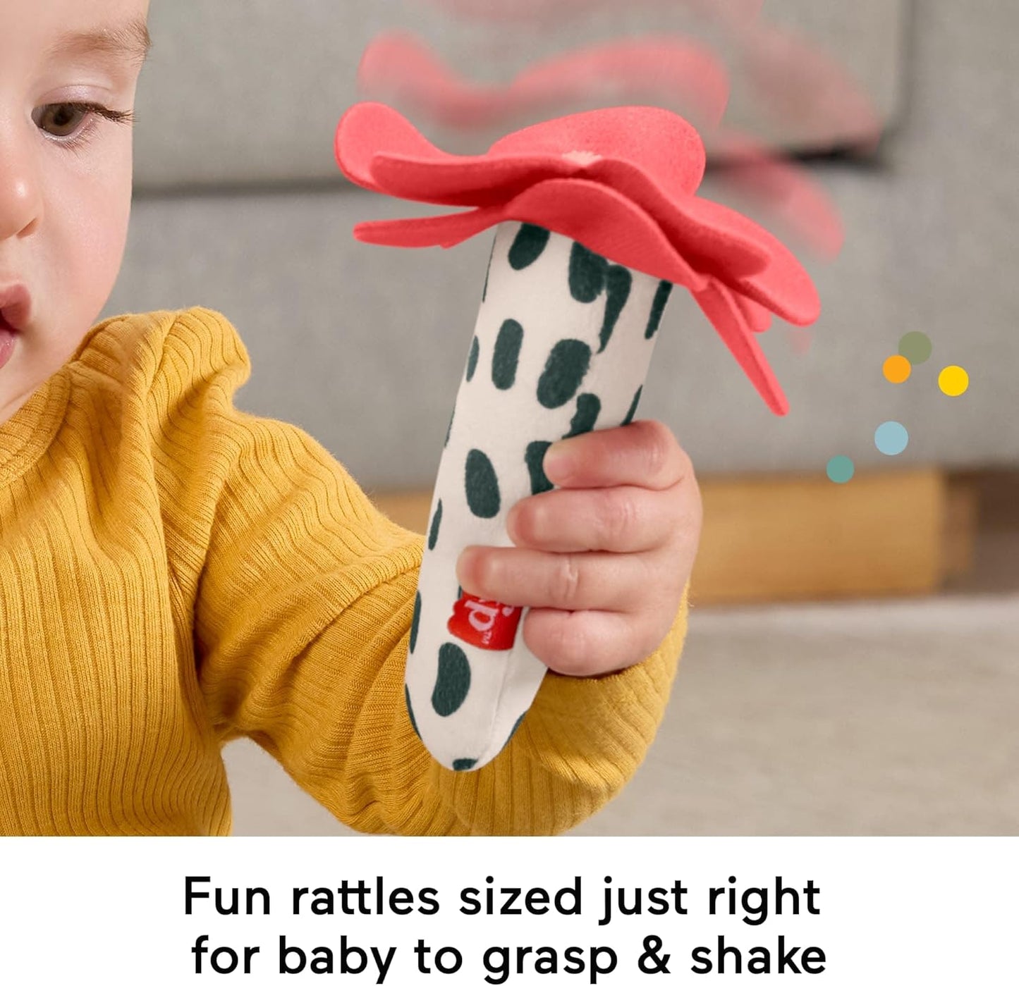 Brinquedos para Bebê Fisher-Price Planet Friends Shake ‘n Rattle Busy Bee, Conjunto de 2 Peças de Pelúcia Sensorial para Recém-Nascidos a partir de 3 Meses, HYR56