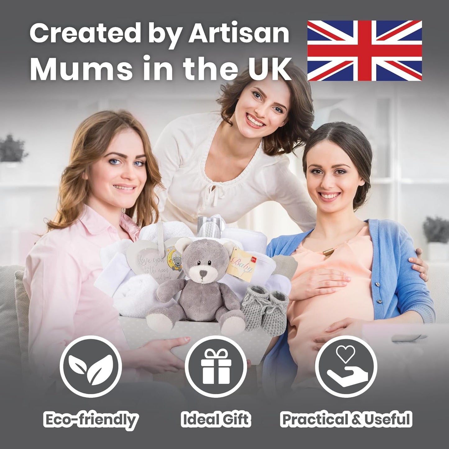 Cesta para Bebê Menino – Conjunto de 17 peças para recém-nascido com pelúcia | Ideal para chás de bebê, revelação de gênero e presente de batizado