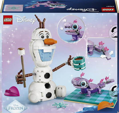 LEGO | Disney Frozen: Brinquedo Divertido de Piquenique do Olaf e da Bruni - Boneco de Neve com Manta de Piquenique e Acessórios - Decoração DIY para Quarto - Presente para Meninas e Fãs a partir de 7 Anos - 43287