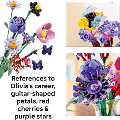 LEGO Botanicals – Buquê de Flores (Edição Olivia Rodrigo) – 11 flores artificiais, incluindo rosas e margaridas – Decoração para quarto infantil – Ideia de presente para meninas a partir de 9 anos e fãs – 11507