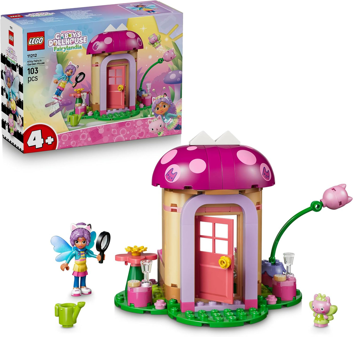 LEGO A Casa Mágica da Gabby – Brinquedo Casa no Jardim da Fada Gatinha – Inclui Miniboneca Gabby Fada, Figura de Gatinho e Acessórios – Ideia de Presente de Aniversário para Meninas a partir de 4 Anos – 11212