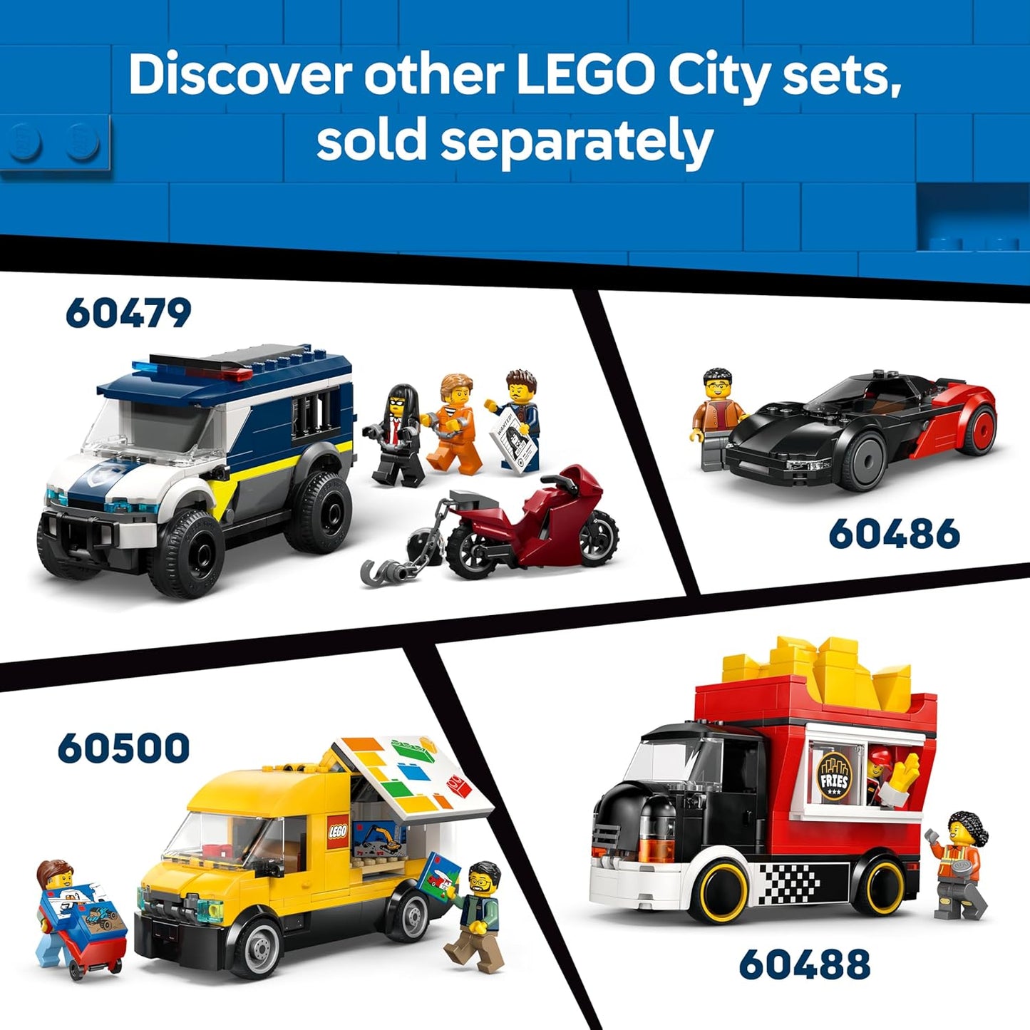 LEGO City Hot Rod - Carro de Corrida de Brinquedo com Minifigura de Piloto e Teto Dobrável - Conjunto de Construção para Desenvolvimento da Coordenação Motora Fina - Ideal para Presente de Aniversário para Meninos a partir de 5 Anos - 60485