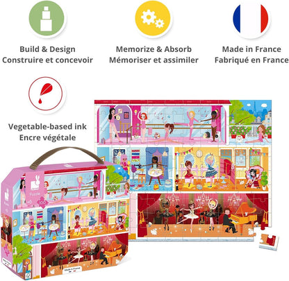 Janod Rainstick de madeira - Coleção Pure - Brinquedo de aprendizagem precoce - Habilidades motoras finas e concentração - Estimulação visual e auditiva - Tinta à base de água - a partir dos 6 meses de idade, J05208