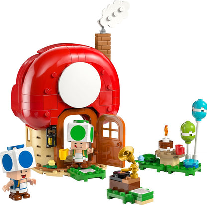 LEGO Super Mario Party na Casa do Toad - Conjunto Interativo com 2 Figuras, Cozinha, Quarto e Mesa de Piquenique - Presente Ideal para Crianças a partir de 7 Anos - 72041