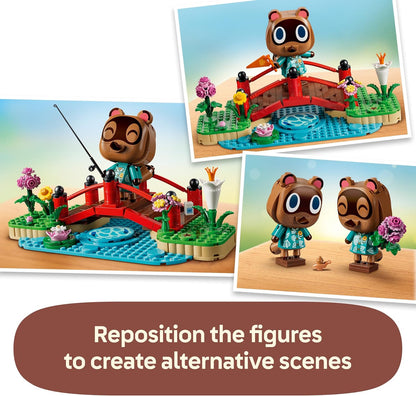 LEGO Animal Crossing – O Dia de Diversão de Timmy e Tommy – Bonecos de Guaxinim com Acessórios – Decoração de Quarto Infantil – Presente de Games para Meninas e Meninos a partir de 10 Anos – 77059