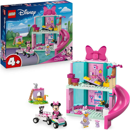 LEGO ǀ Disney Hotel para Animais de Estimação da Minnie com Mini Bonecas da Minnie Mouse e da Margarida, além de 3 Figuras de Animais - Presente para Meninas a partir de 4 Anos e Fãs da Casa do Mickey Mouse - 43274