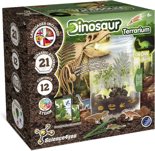 Science4you Kit Terrário de Dinossauro - Faça seu próprio terrário, Kit Terrário de Unicórnio Science4you para Crianças - Faça seu próprio terrário, Kit Terrário da Estação Lunar da NASA Science4you - Faça seu próprio terrário NASA
