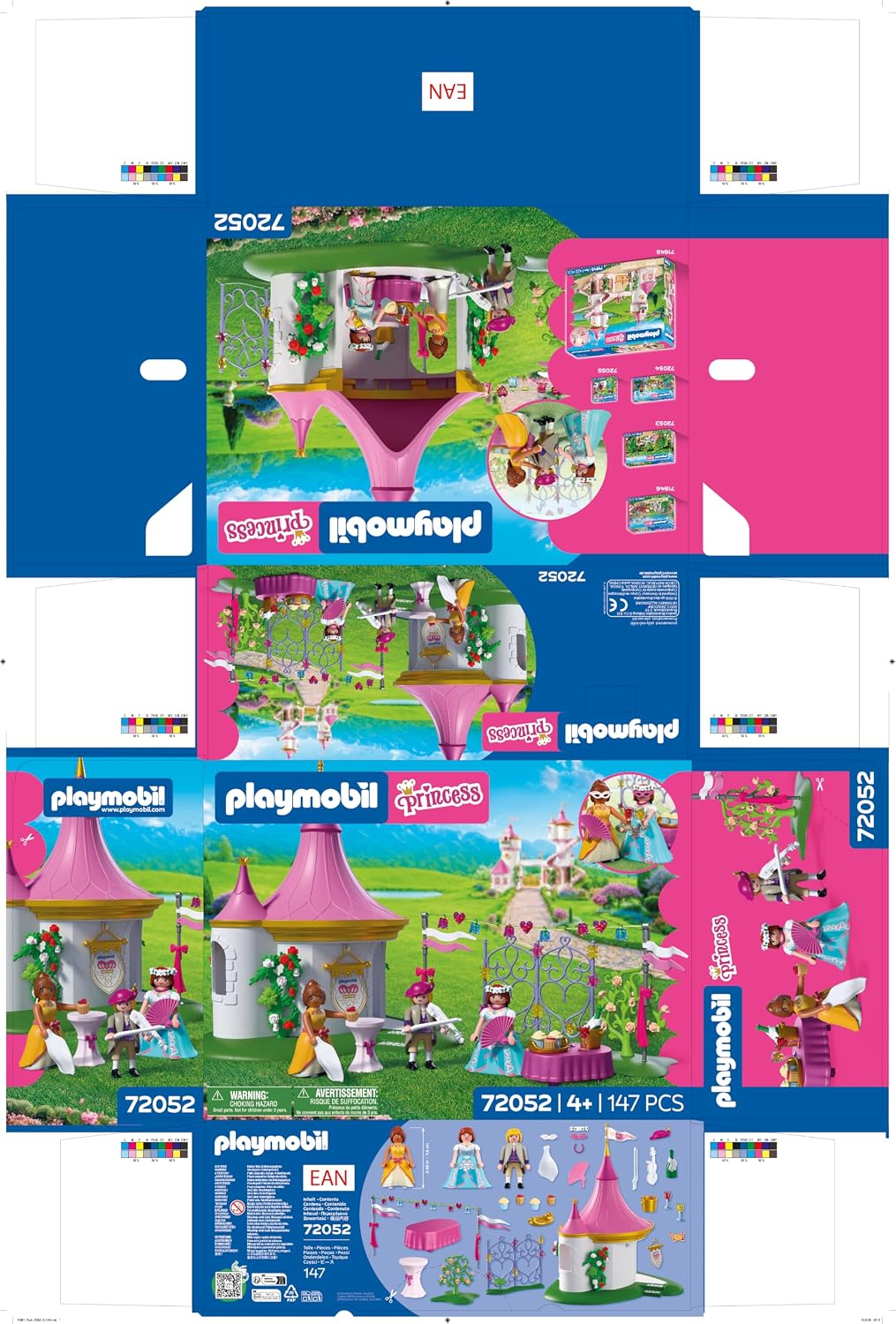 Playmobil | Princesa | Baile de Máscaras no Pavilhão | 3 Bonecos com Pavilhão e Buffet | Estimula a Criatividade | Brinquedo de Princesa para Maiores de 4 Anos | 72052