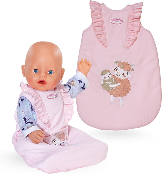 Baby Annabell Saco de dormir - Estampa rosa com flores - Serve em bonecas de 36cm e 43cm - Embalagem 100% livre de plástico - Indicado para crianças a partir de 3 anos