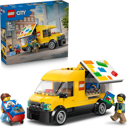 LEGO City Caminhão de Entregas - Kit de Construção com 2 Minifiguras, Carrinho e Acessórios - Ideia de Presente de Aniversário para Meninos a partir de 6 Anos - 60500