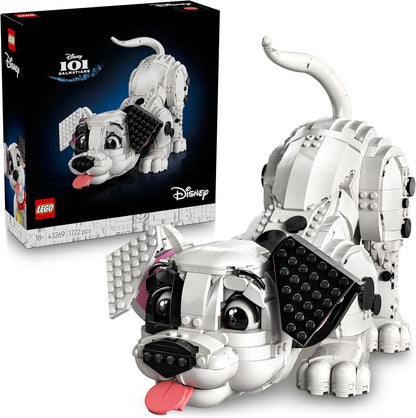 Figura de cachorrinho LEGO Disney 101 Dálmatas - Conjunto de construção personalizável para adultos - Transforma-se em 1 de 6 cachorrinhos fofos com cabeça e cauda giratórias - Ideia de presente de decoração faça você mesmo para fãs 43269