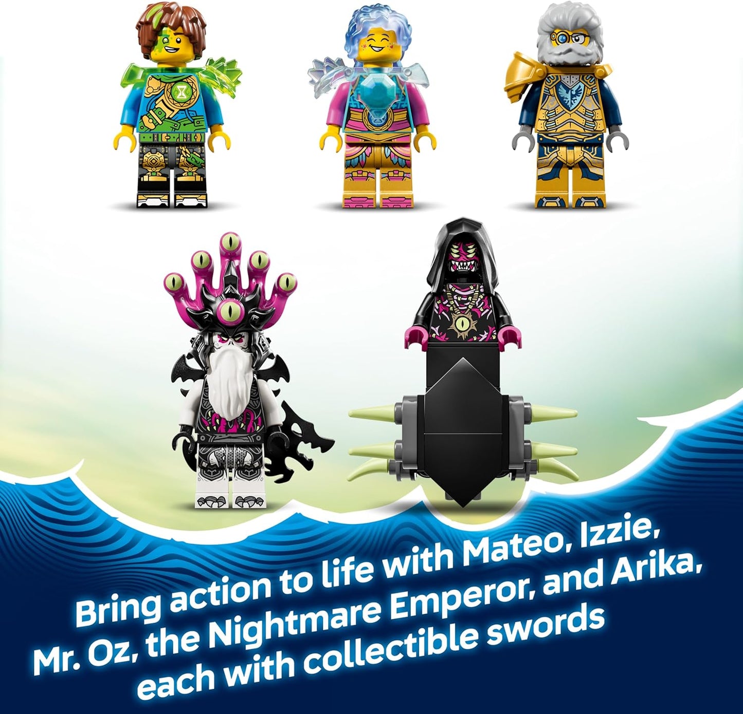 LEGO DREAMZzz 2 em 1 Tanque Tubarão-Tigre - Transforma-se em um Navio Pirata com Canhão - Inclui 5 Minifiguras e 2 Criaturas do Tesouro Colecionáveis - Presente para Meninos a partir de 9 Anos - 71515