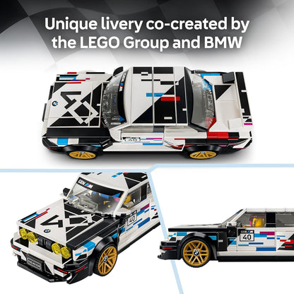 LEGO Brinquedo Speed Champions BMW M3 (E30) – Kit de Modelo com Minifigura de Piloto Colecionável – Ideia de Presente de Aniversário para Meninos a partir de 9 Anos e Fãs de Automobilismo – 77263