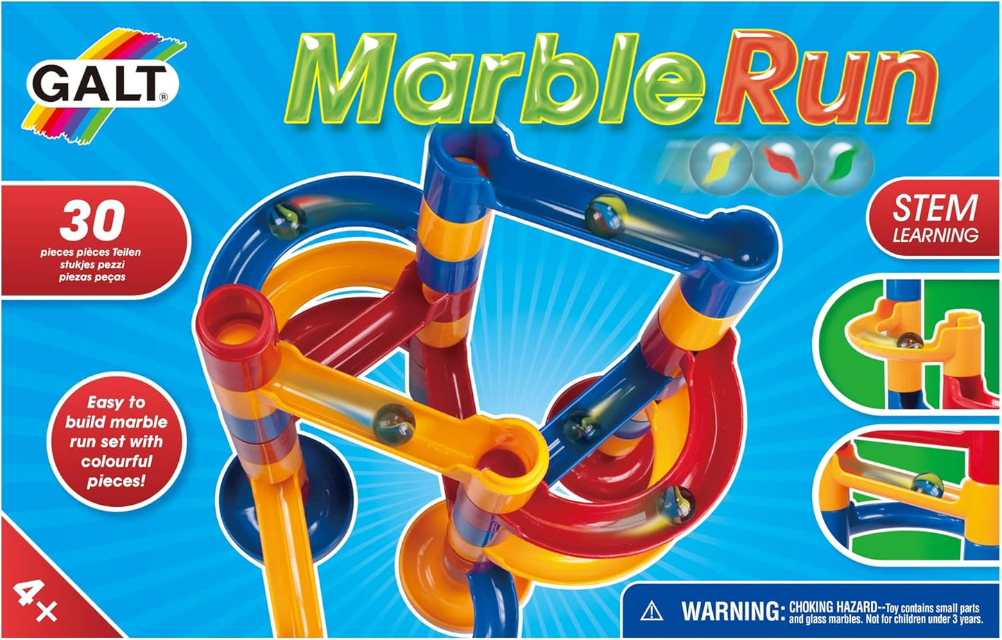 Galt Toys, Corrida de Mármore, Brinquedo de Construção, Idades 4 Anos Acima