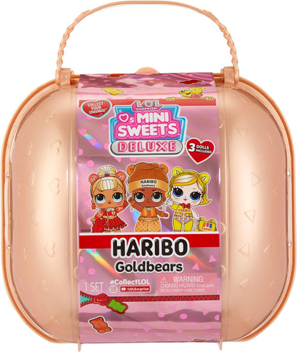 LOL Surprise Loves Mini Sweets Deluxe X Haribo - Goldbears - Inclui 3 bonecos com tema de doces, acessórios divertidos e surpresa de água - Bonecos colecionáveis adequados para crianças a partir de 4 anos
