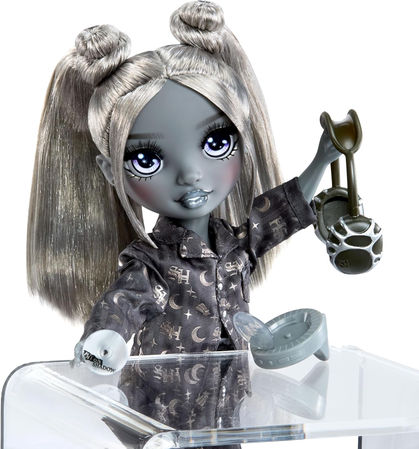 Rainbow High Shadow High Girl's Night - Luna Madison - Boneca Fashion em tons de cinza de 28 cm, com cabelo e roupa cinza, acessórios e pente - para colecionadores e crianças a partir de 4 anos.