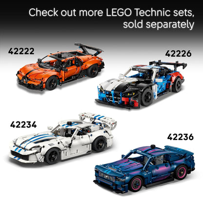 LEGO Technic Ferrari 488 PISTA – Kit de Modelo com Motor V8, Direção e Diferencial – Decoração Gamer – Presente de Aniversário para Meninos a partir de 9 Anos e Fãs de Automobilismo – 42235