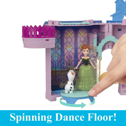 Mattel Disney Frozen Storytime Stackers – Castelo de Arendelle da Anna | Mini-boneca articulada da Anna, figura do Olaf e conjunto de casa de bonecas empilhável com 7 acessórios, inspirado em Disney Frozen, JDP65