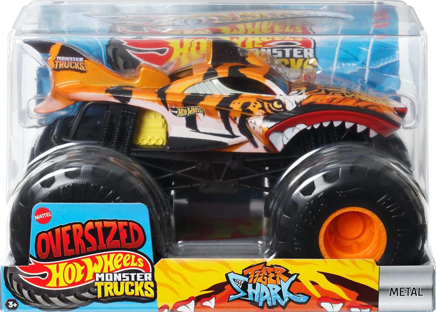 Hot Wheels Monster Trucks, Monster Truck Gigante, Caminhão de Brinquedo Die-Cast em Escala 1:24 com Rodas Enormes e Design Incrível, JDR02