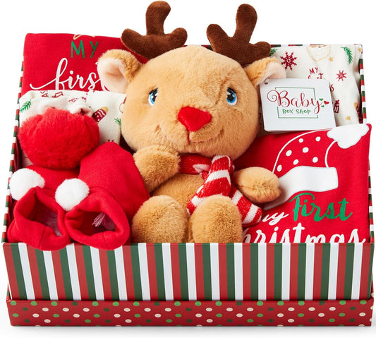 Primeiro Natal do bebê - 1º Natal Cesta de Bebê, Meu Primeiro Natal Menino e Menina - Primeiro Natal do Bebê Cesta de Natal do Bebê, Primeiro Natal do Bebê,