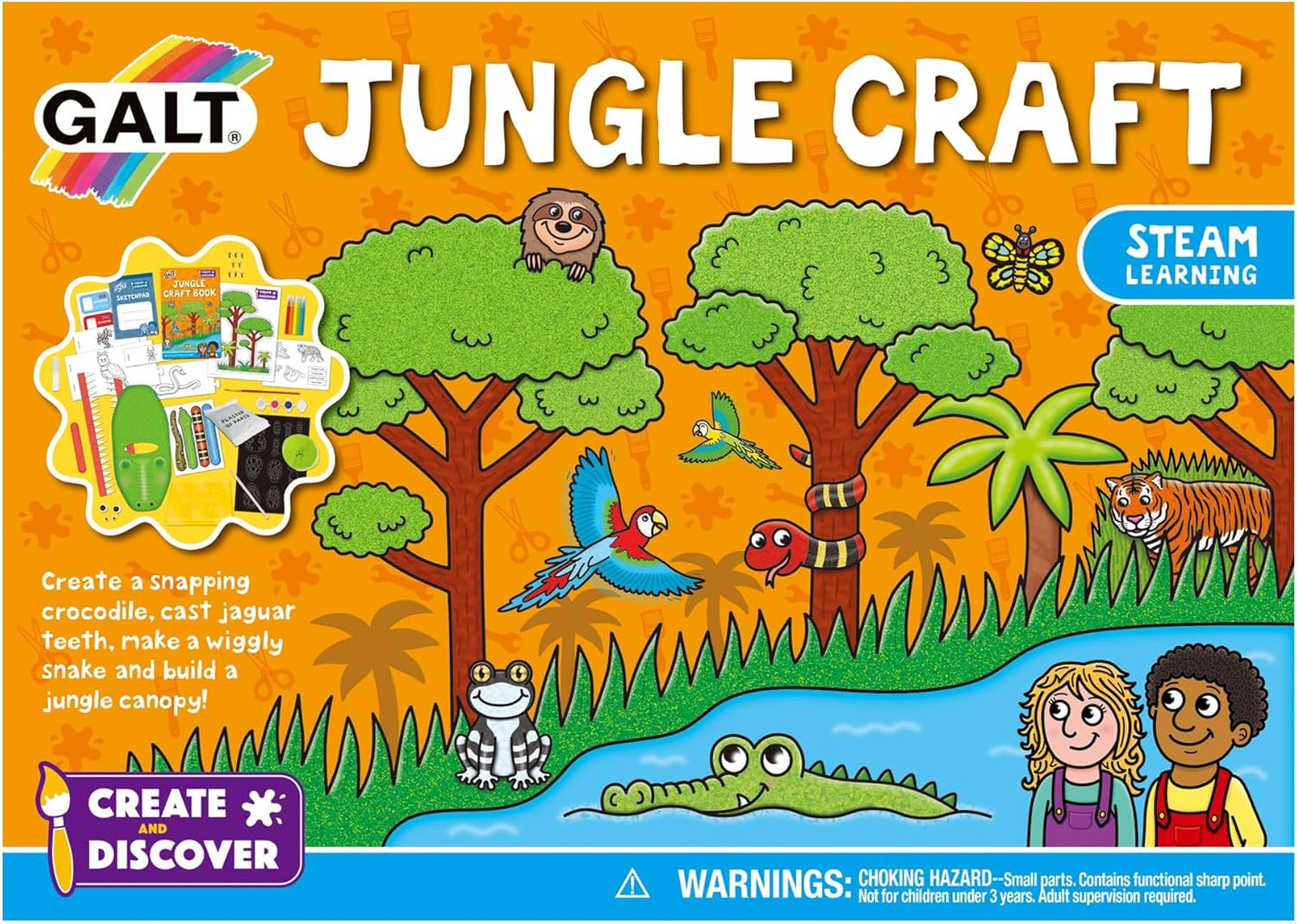 Galt, Jungle Craft, Kit de artesanato para crianças, a partir de 5 anos, médio