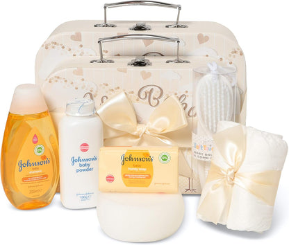 Cesta de presente para bebê recém-nascido - Caixas de lembrança embaladas à mão, urso de pelúcia macio, presente para bebê recém-nascido