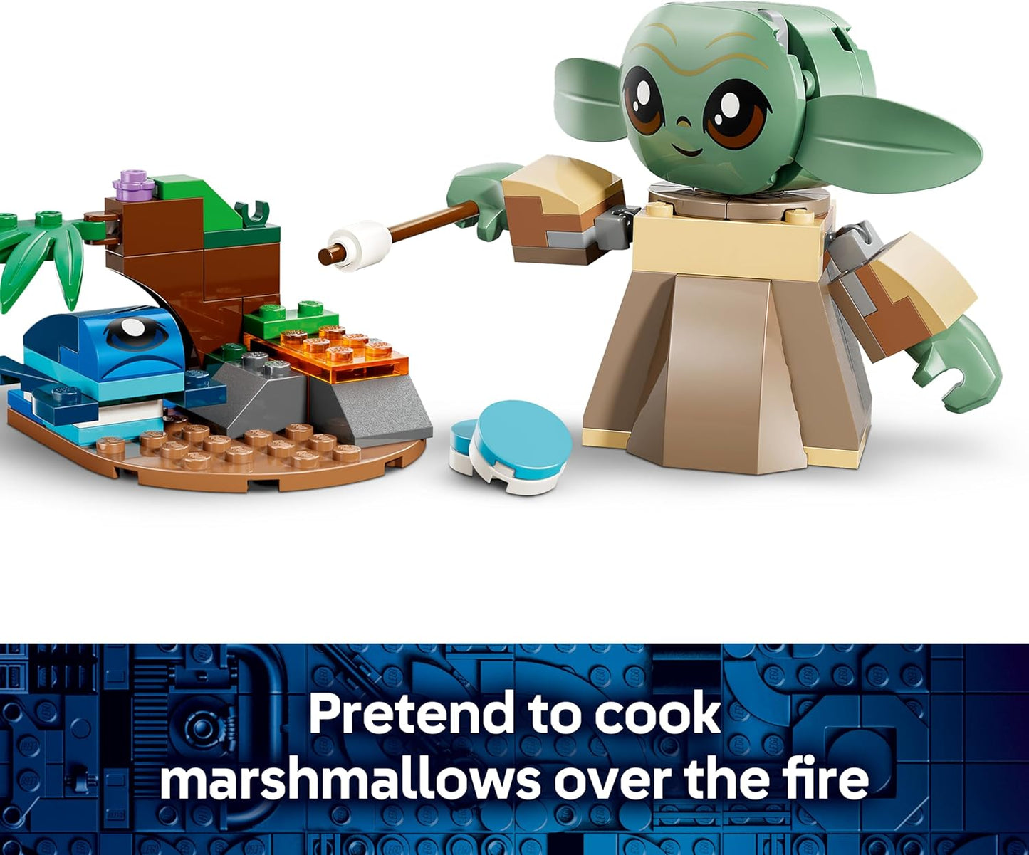 LEGO 75443 Star Wars Fazenda do Grogu - Brinquedo de Construção com Figura do Grogu e Sapo Sorgan, Catapulta e Macarons Azuis - Presente para Meninos e Meninas a partir de 4 Anos e Fãs de The Mandalorian