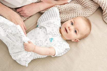 Love To Dream Saco de Transição Swaddle Up em Bambu, Tamanho Grande (8,5-11 kg), Cor Creme, Ajuste Perfeito, Abas Removíveis com Zíper, 1.0 Tog, Adequado para Temperatura Moderada (20-24°C), Lavável à Máquina e com Zíper Duplo